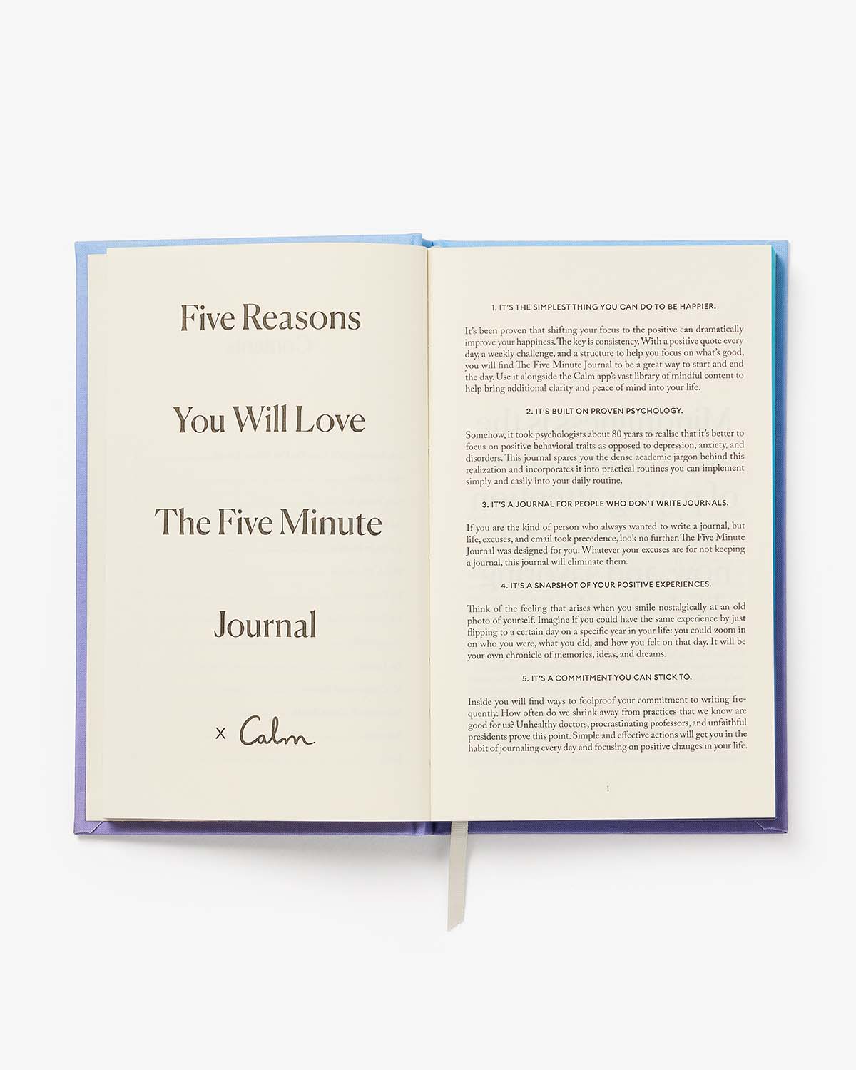 Calm x The Five Minute Journal | Daily Gratitude & Sleep Wellness Planner