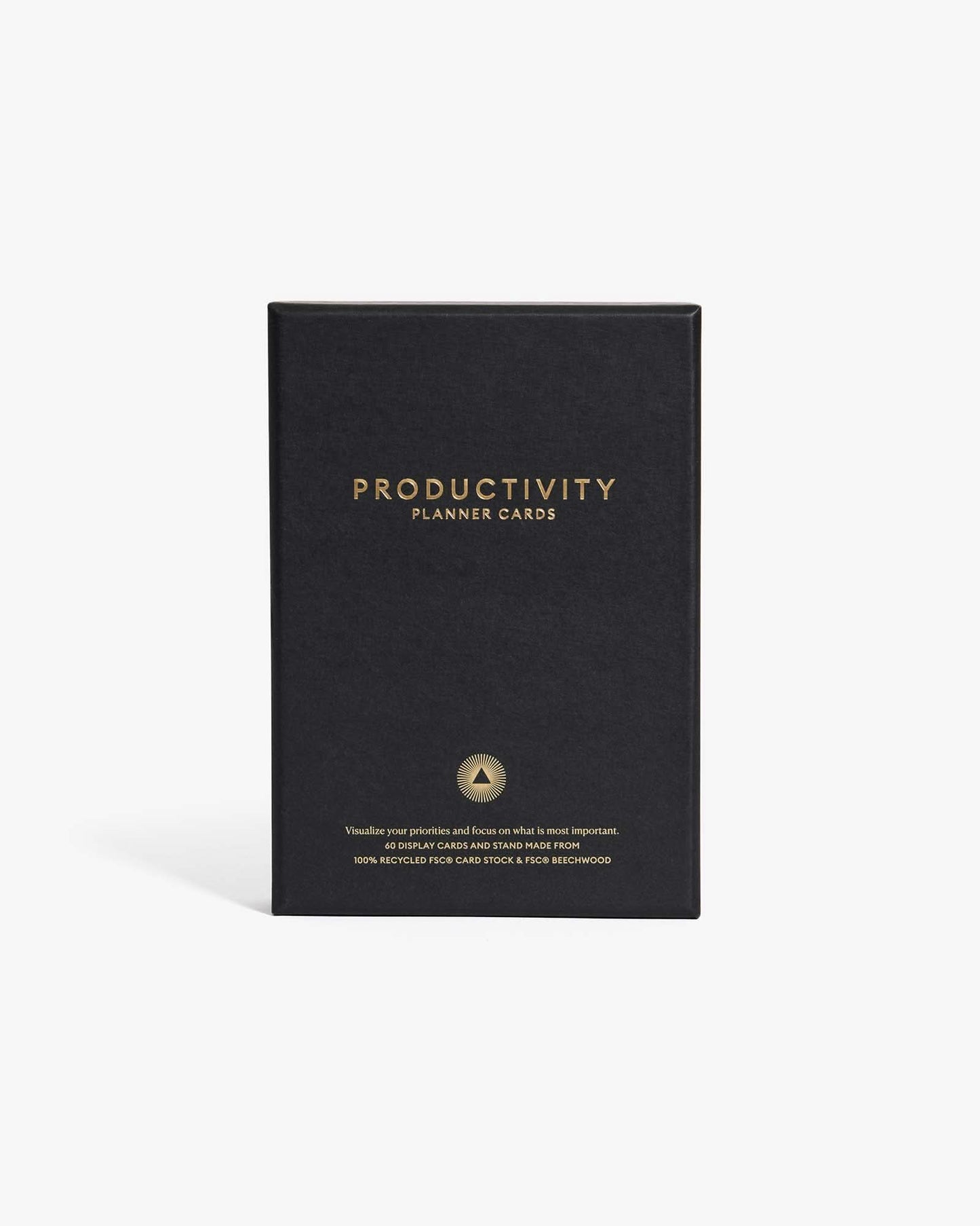 Productivity Planner Cards - Daily Focus & Priority Cards with Beechwood Stand