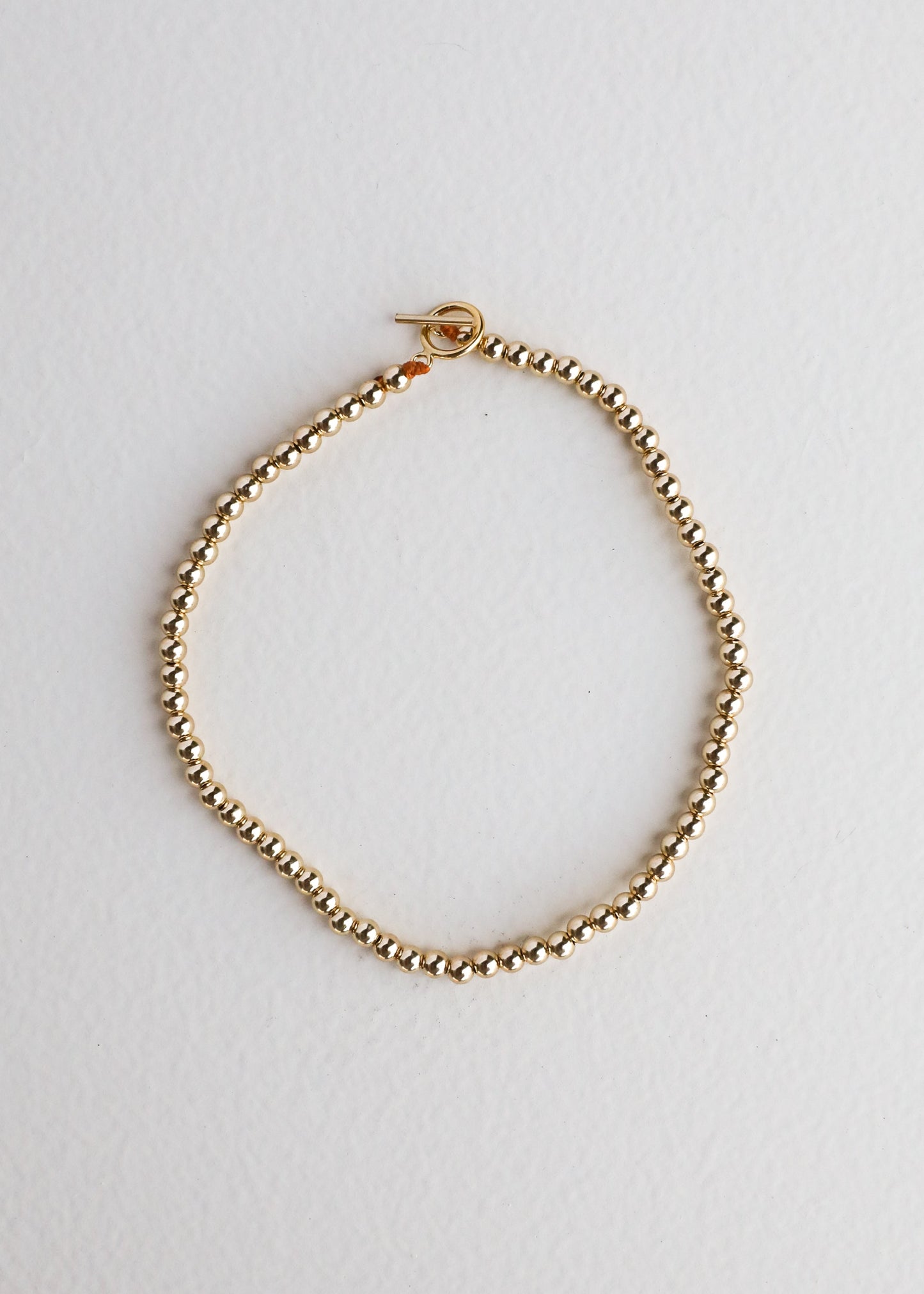 14k Gold Filled Beaded Bracelet or Anklet