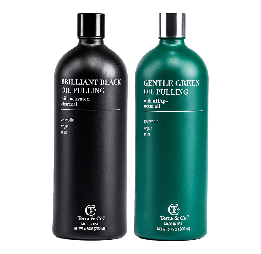 Brilliant Black Oil Pulling Ayurvedic Mouthwash for Teeth Whitening