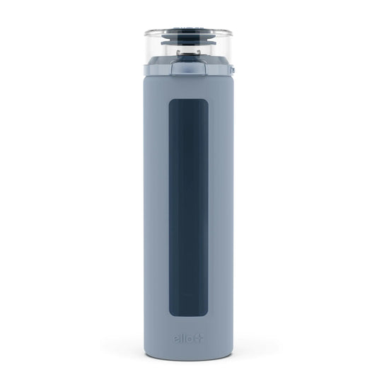 Ello Syndicate 20oz Glass Water Bottle with Leak-Proof Flip Lid