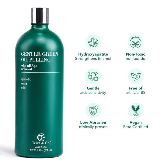 Gentle Green Oil Pulling Mouthwash Enamel Support and Gum Health