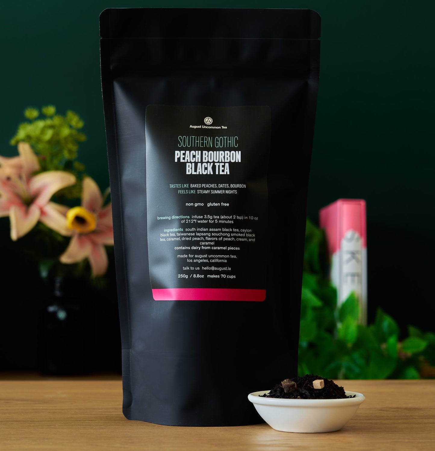 Southern Gothic Peach Bourbon Black Tea - Premium Loose Leaf Blend