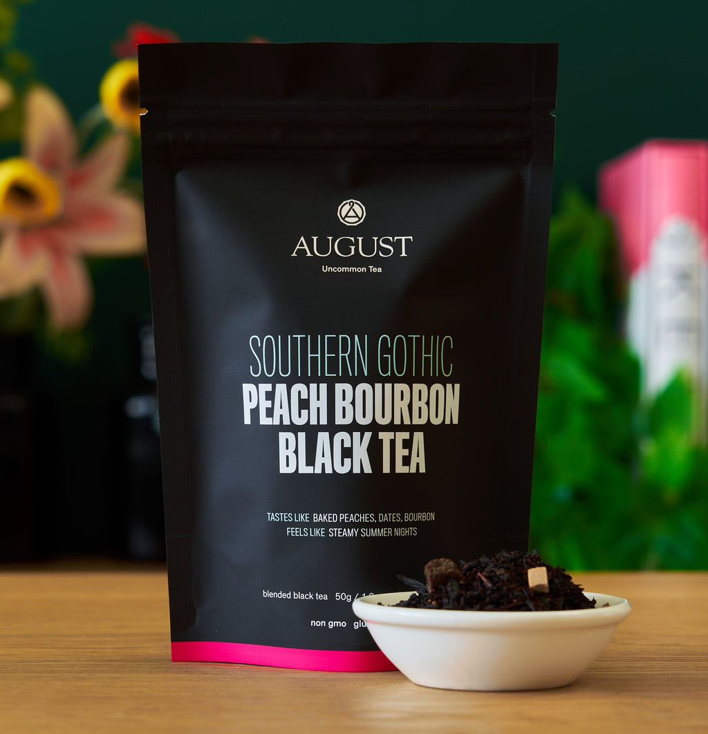 Southern Gothic Peach Bourbon Black Tea - Premium Loose Leaf Blend