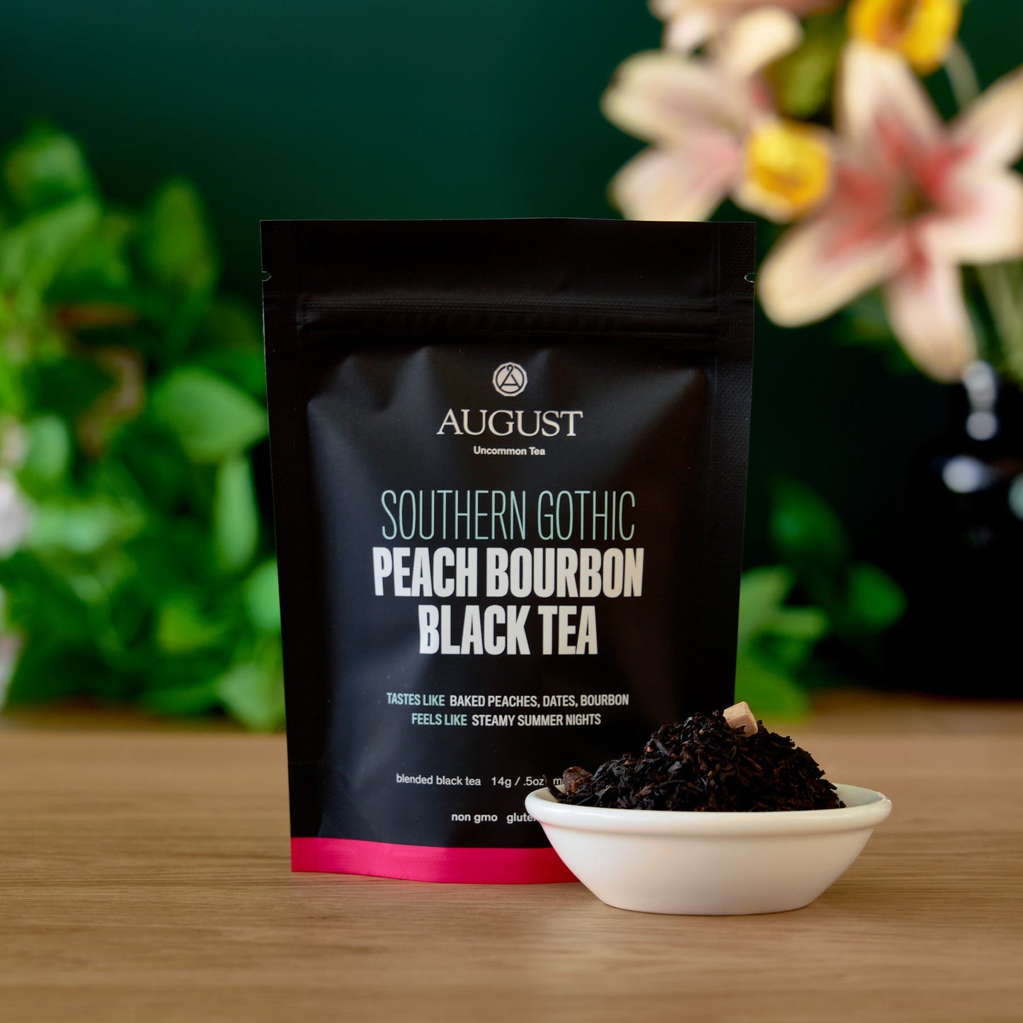 Southern Gothic Peach Bourbon Black Tea - Premium Loose Leaf Blend