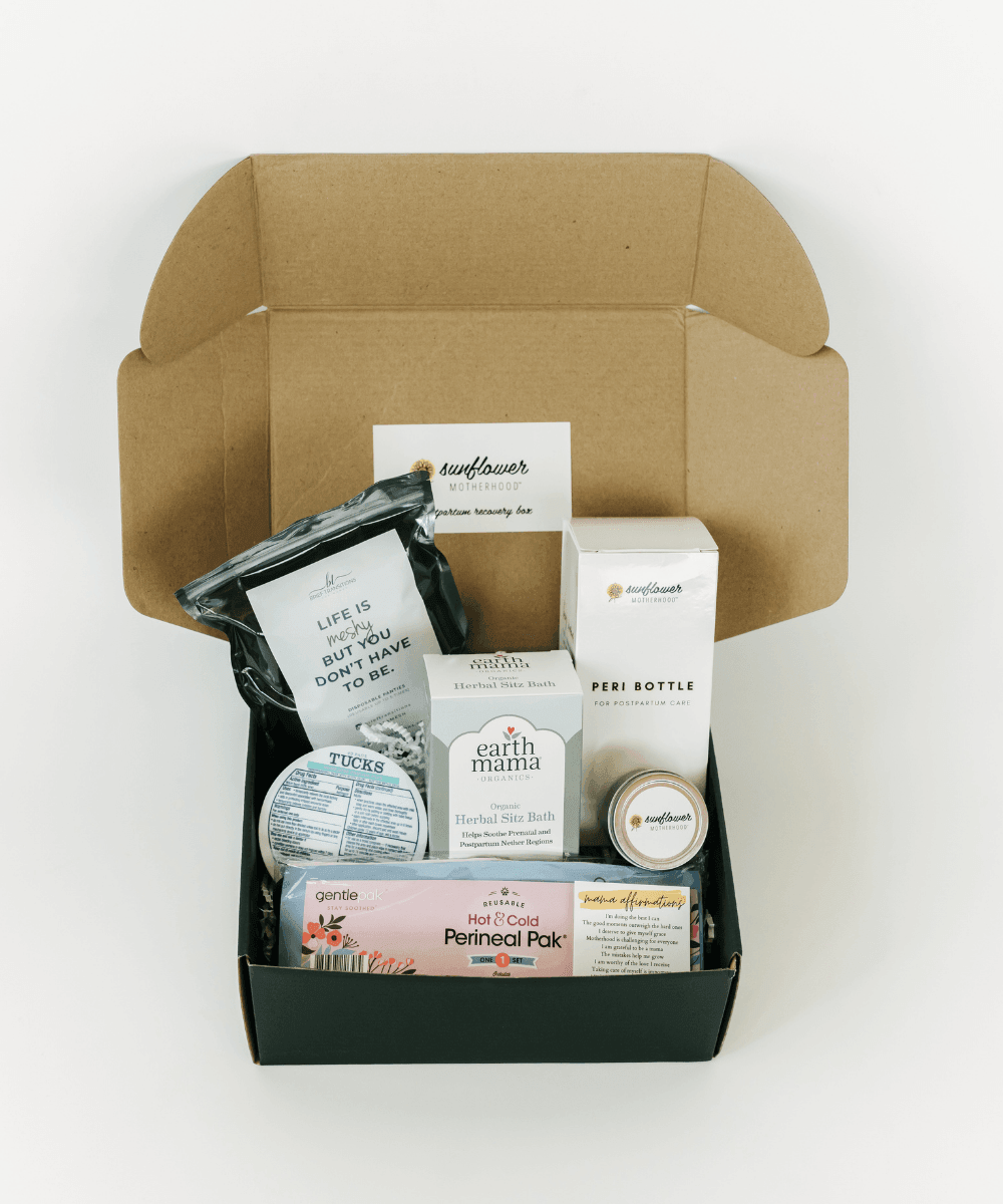 Sunflower Motherhood Postpartum Recovery Box - Essential Care Kit