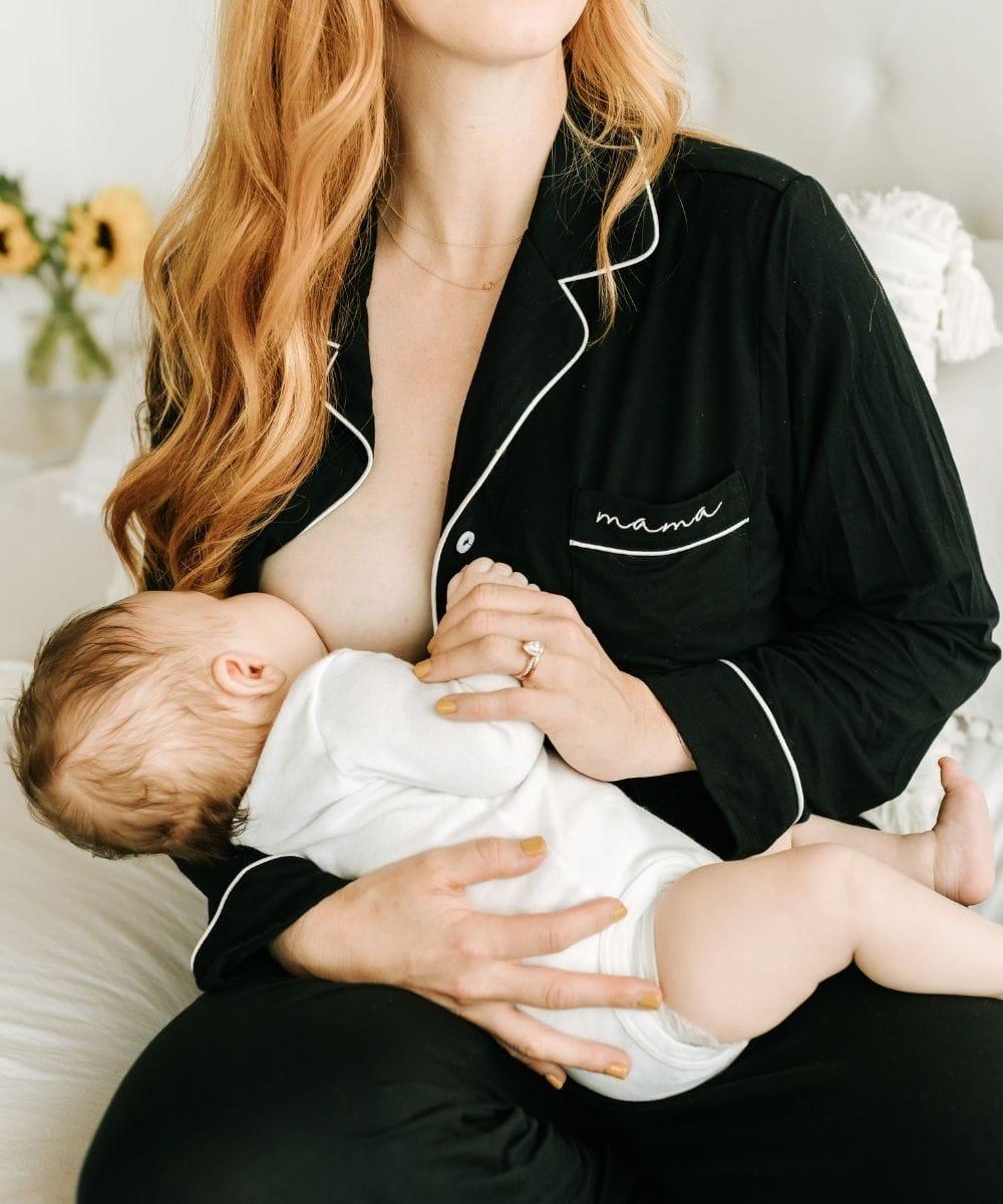 Sunflower Motherhood Long Mama Pajamas - Maternity & Nursing PJs