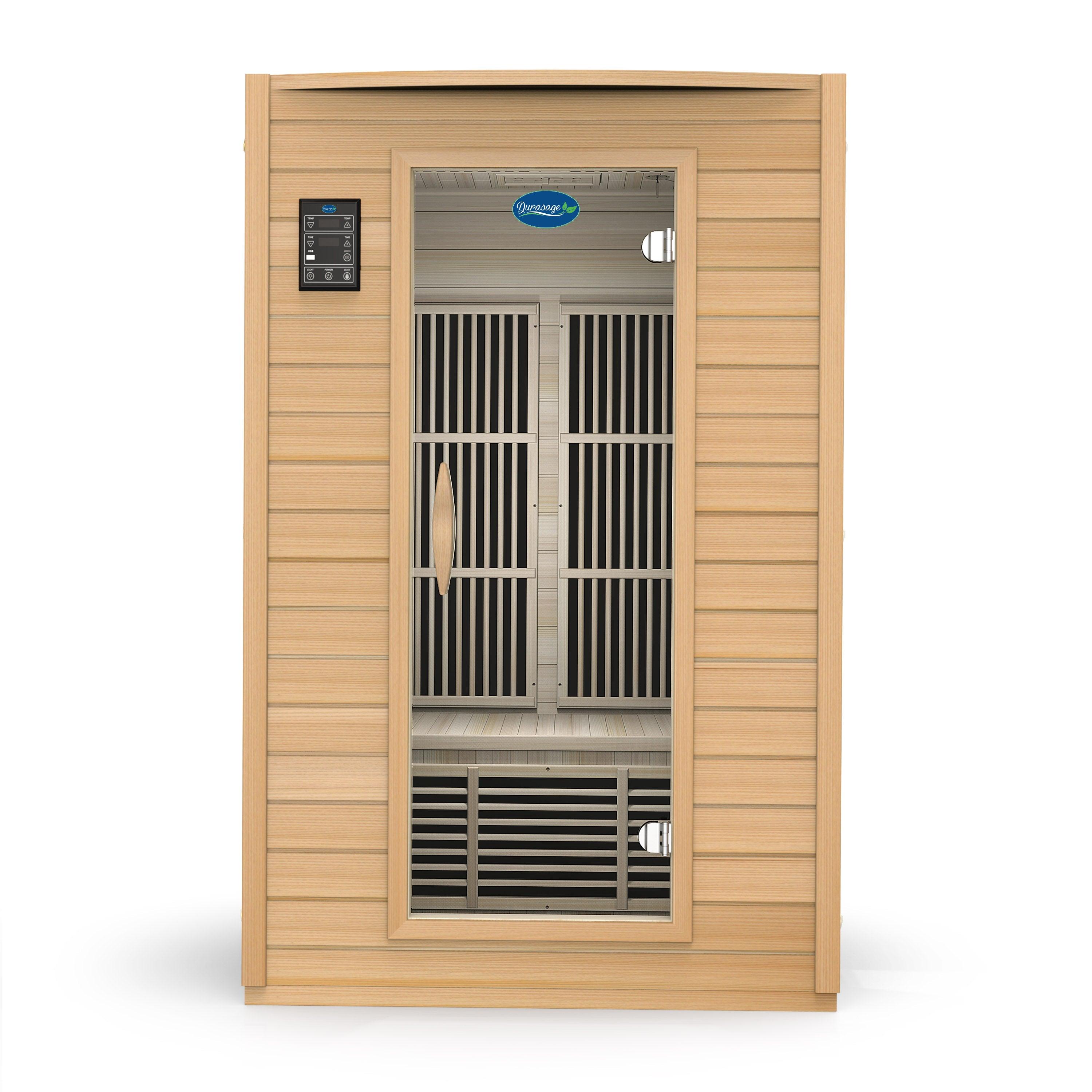 2-Person Carbon Infrared Sauna - Canadian Hemlock with Premium Audio