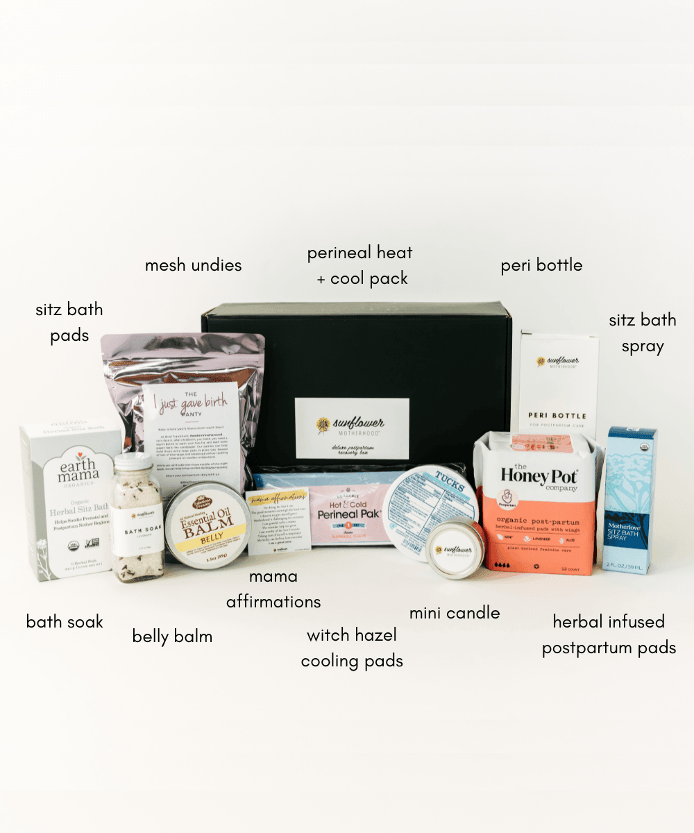 Sunflower Motherhood Deluxe Postpartum Care Box - Award-Winning Kit