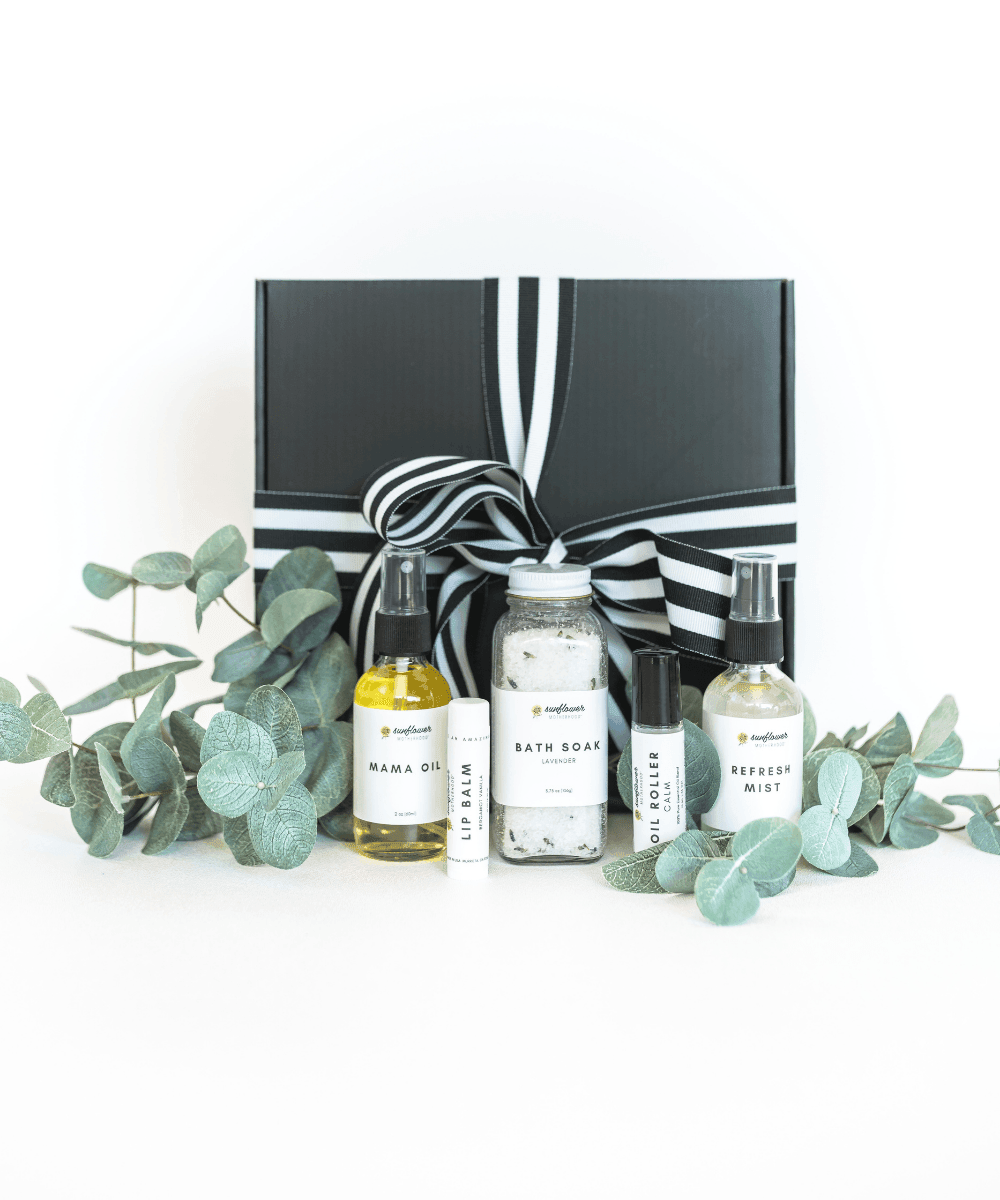 Sunflower Motherhood Self Care Gift Box for Moms