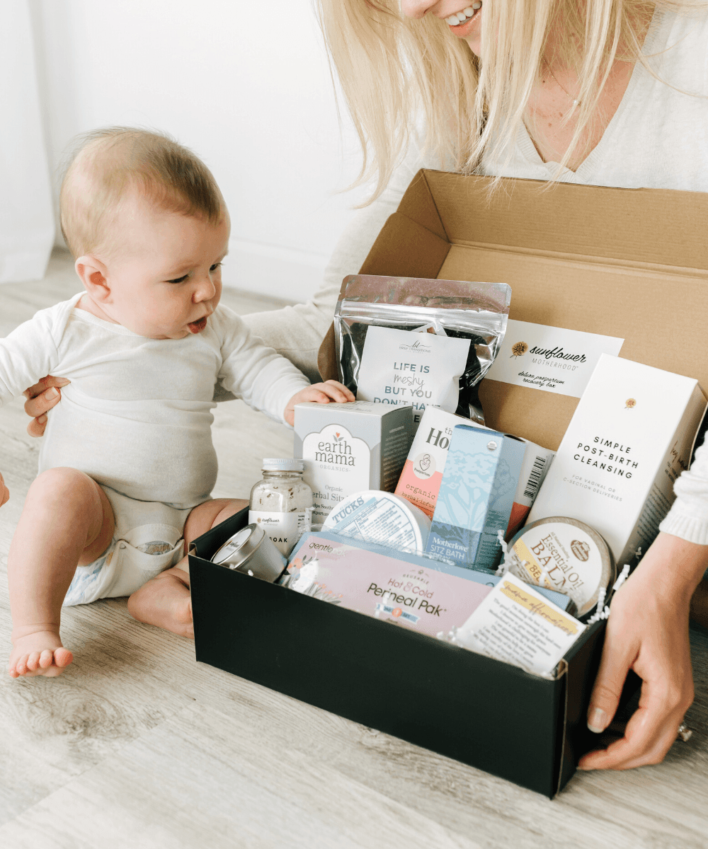 Sunflower Motherhood Deluxe Postpartum Care Box - Award-Winning Kit