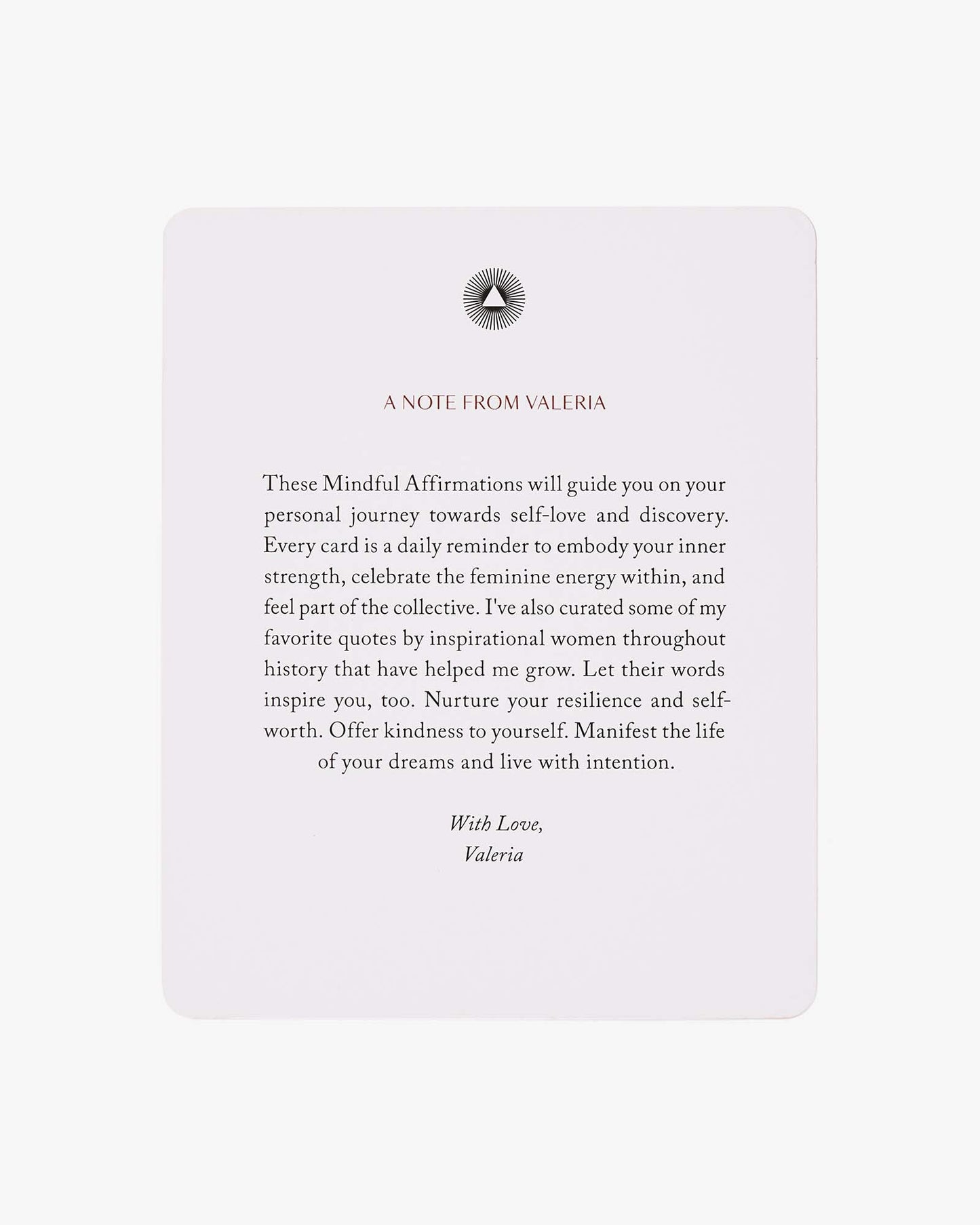 Mindful Affirmations for Women by Valeria Lipovetsky - Daily Affirmation Cards