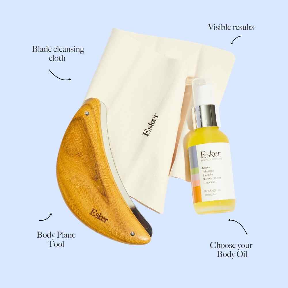 Body Plane Set - Exfoliating Tool + Body Oil Gift Set