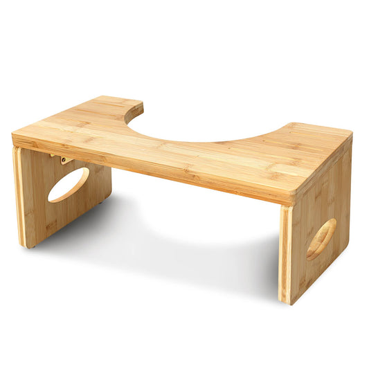 Foldable Bamboo Toilet Stool - 7 Inch Height