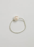 Sterling Silver + Sea Shell || Beaded Anklet or Bracelet