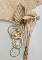 Natural Pearl + 14k Gold Filled Beaded || Anklet or Bracelet