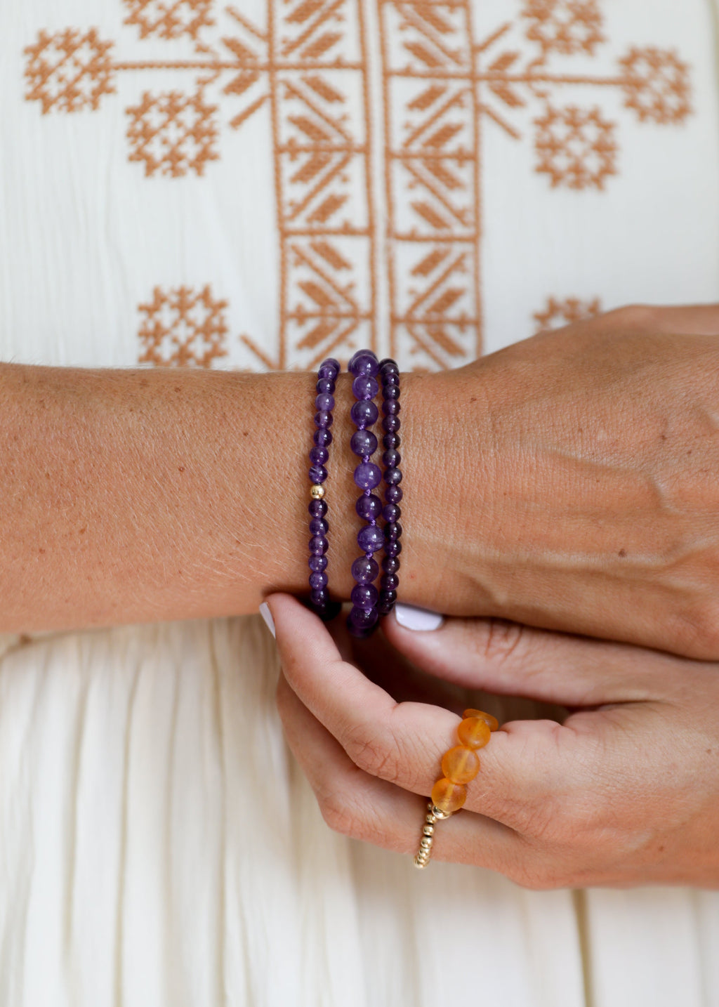Polished Amethyst Bracelet