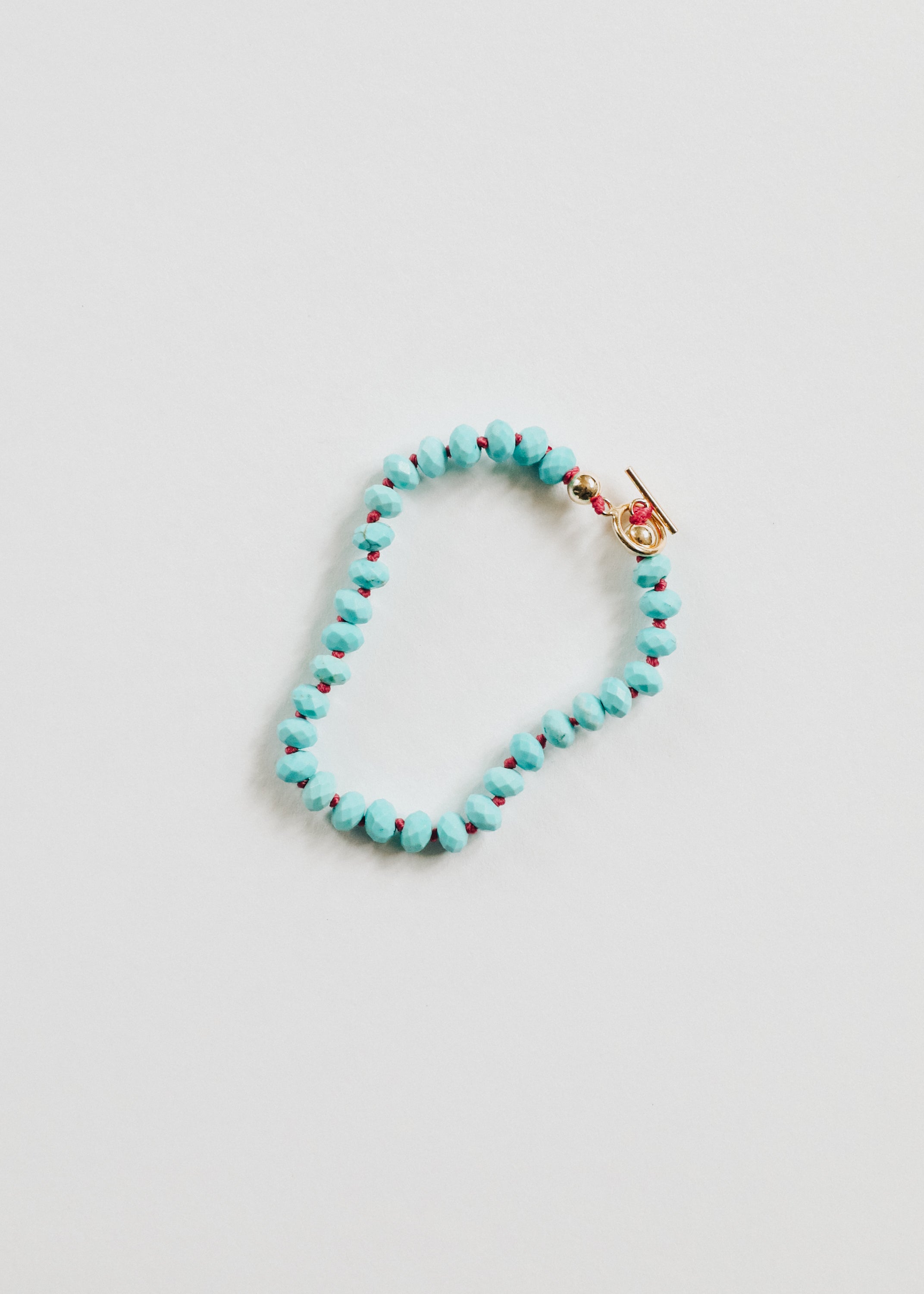 Turquoise + 14k Gold Filled Toggle || Gemstone Bracelet or Anklet