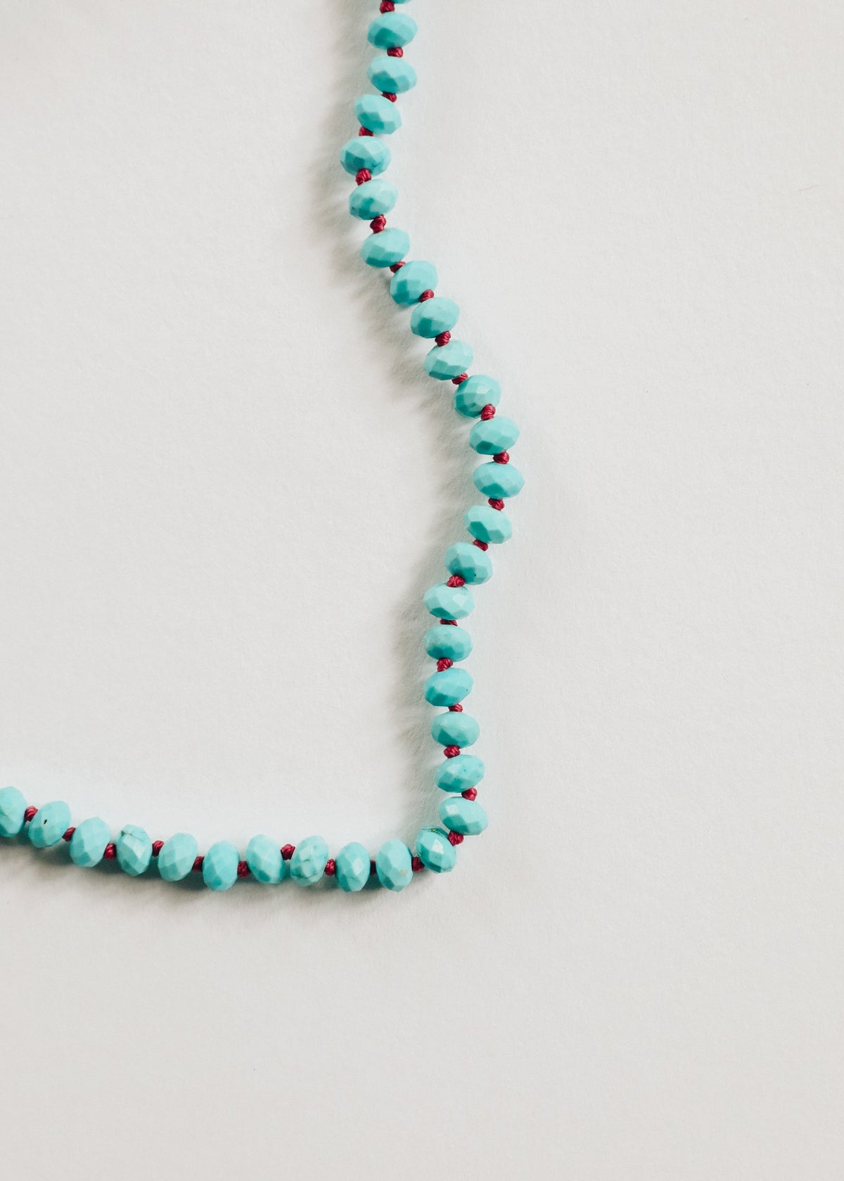 Turquoise Gemstone Necklace - 14K Gold Filled Toggle Clasp