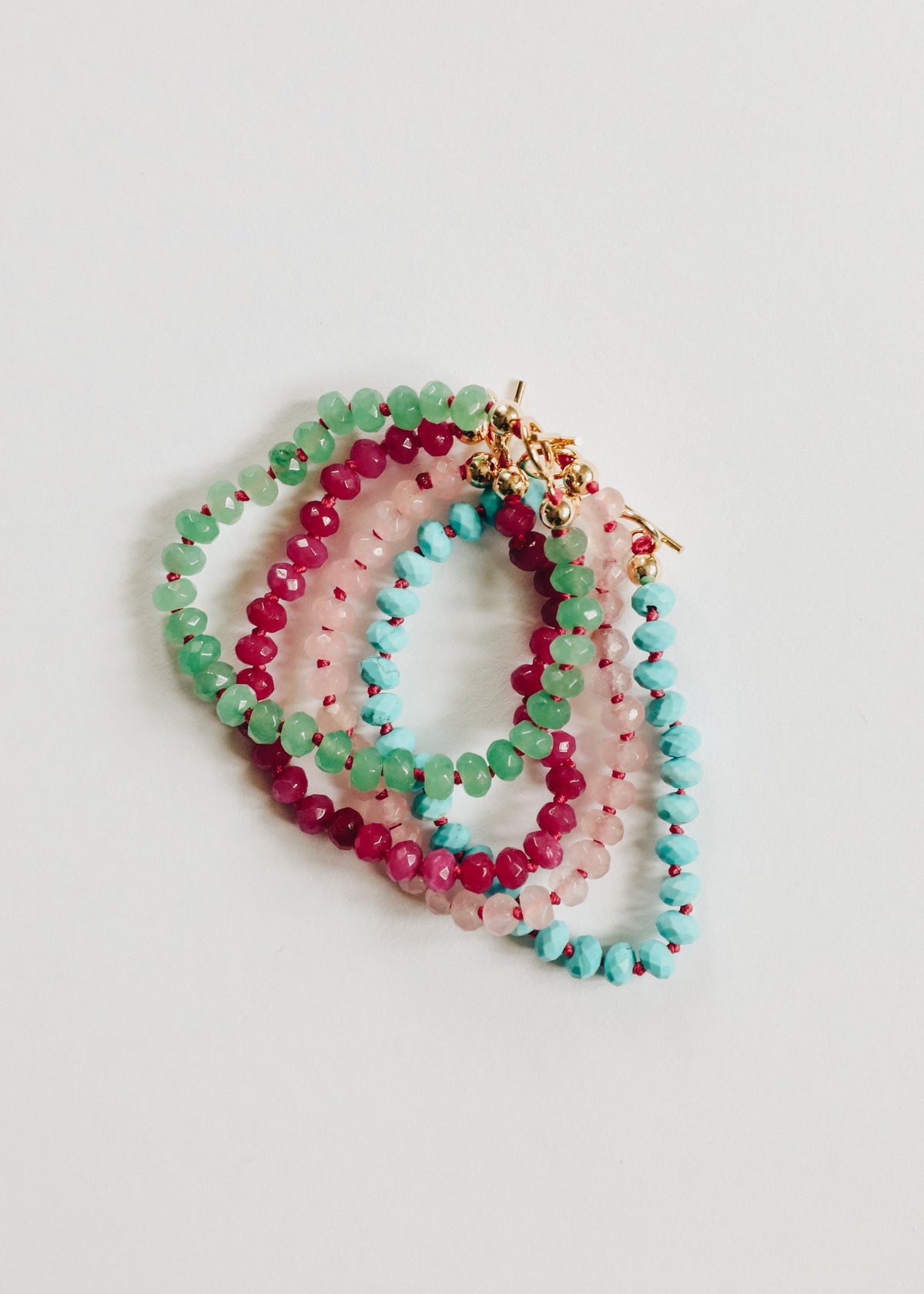 Turquoise Gemstone Necklace - 14K Gold Filled Toggle Clasp