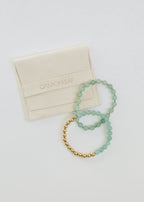Aventurine Gemstone Bracelet - 14K Gold Filled Beaded Stretch Bracelet