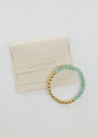 Aventurine Gemstone Bracelet - 14K Gold Filled Beaded Stretch Bracelet
