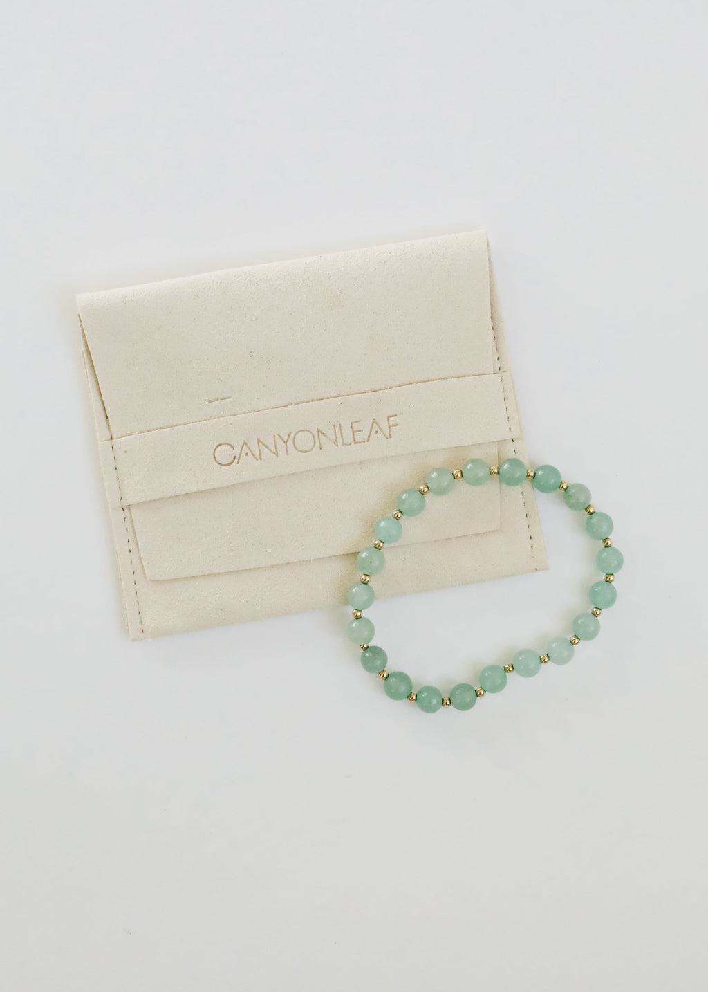 Aventurine Gemstone Bracelet - 14K Gold Filled Beaded Stretch Bracelet