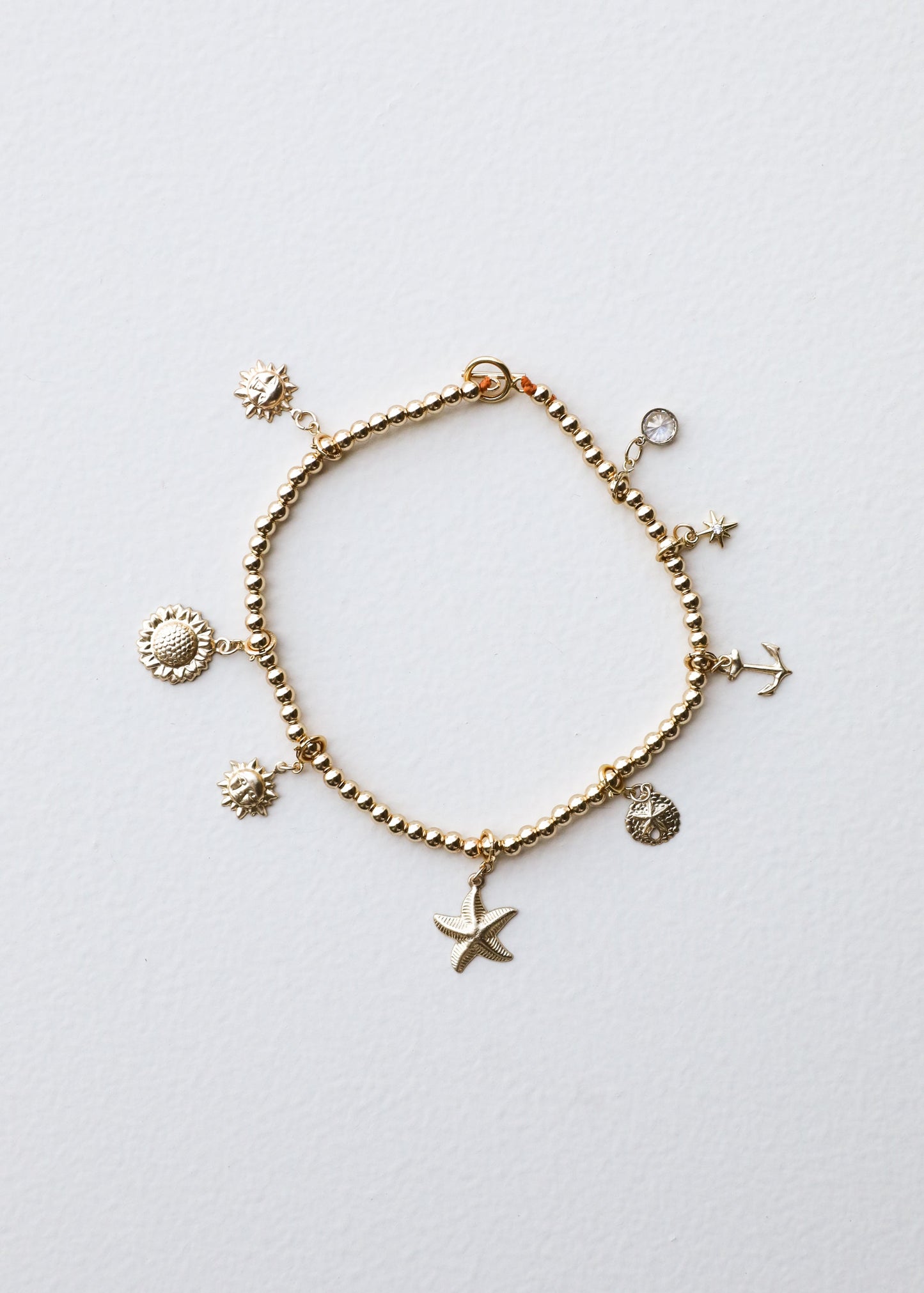 14k Gold Filled Beaded Bracelet or Anklet