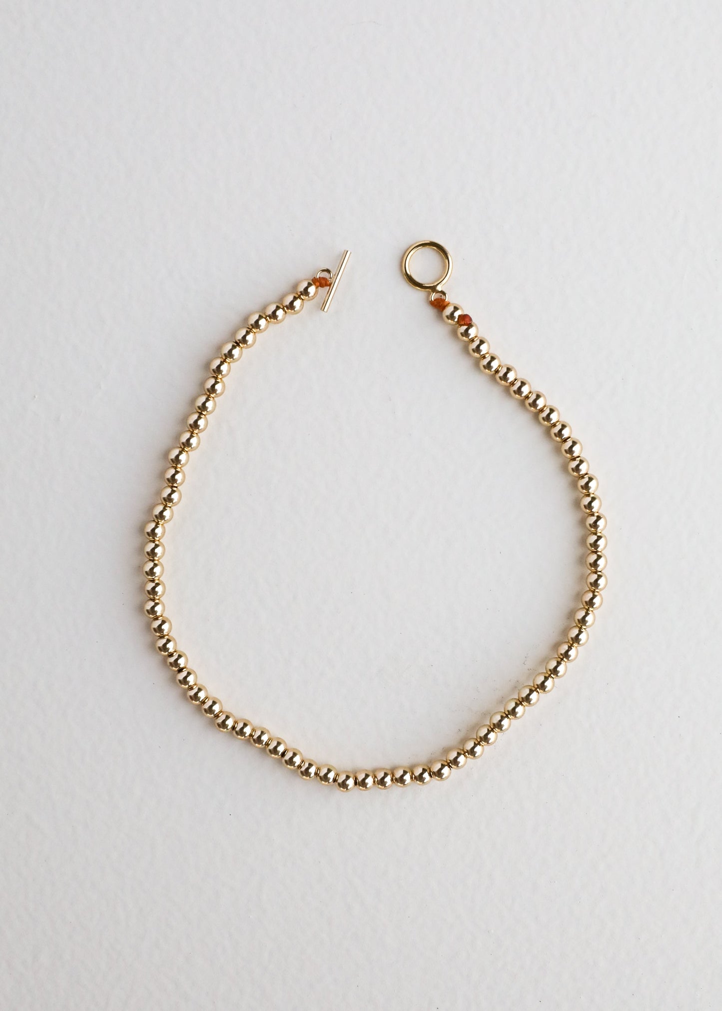 14k Gold Filled Beaded Bracelet or Anklet