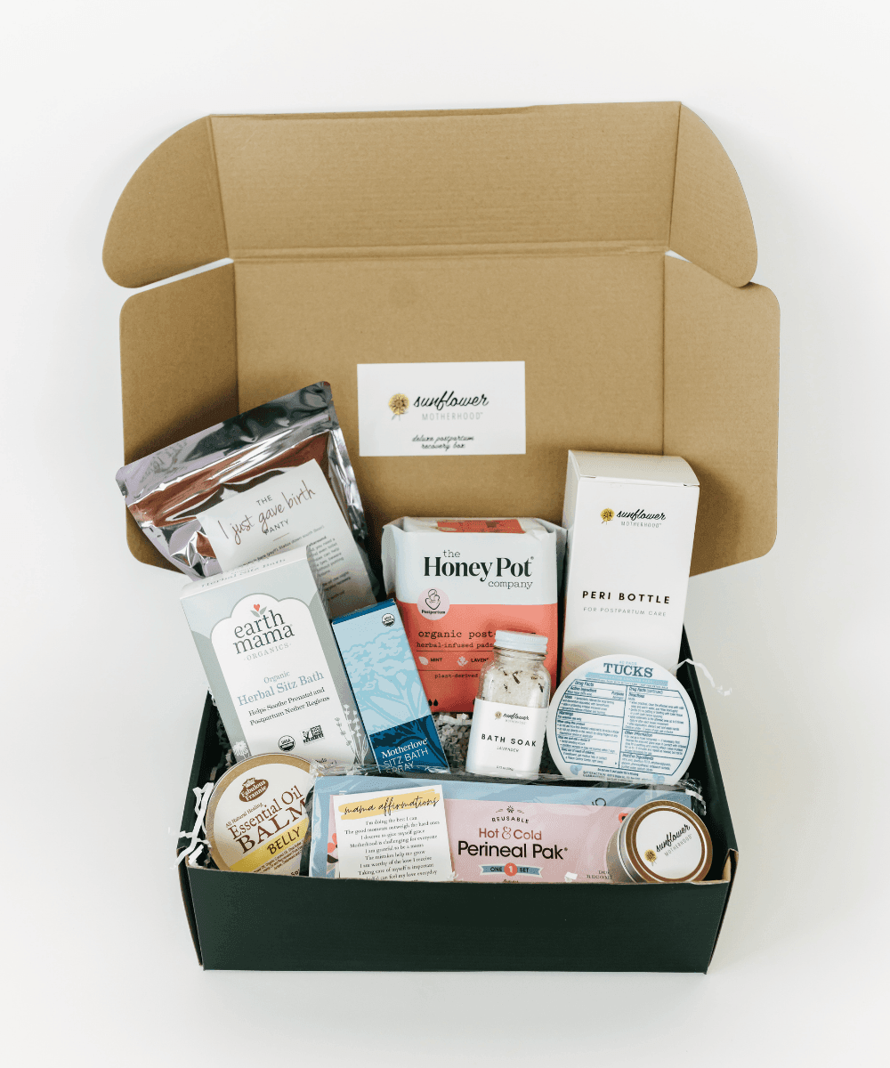 Sunflower Motherhood Deluxe Postpartum Care Box - Award-Winning Kit