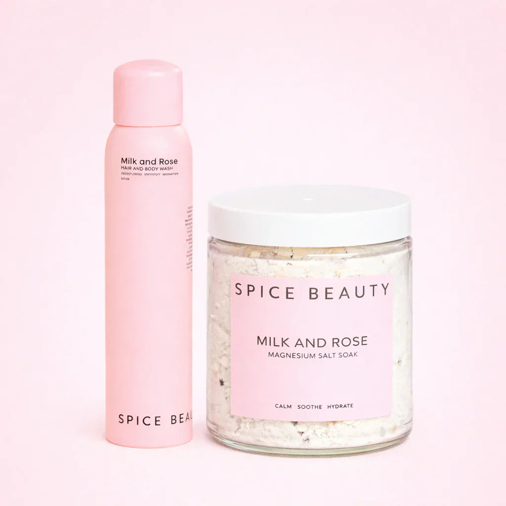Radiant Skin Trio | Body Scrub, Magnesium Bath Soak & Rose Body Mist Spa Set