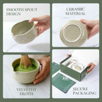 Strabella Matcha Whisk Set – Bamboo Whisk & Ceramic Bowl