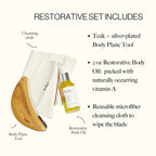 Body Plane Set - Exfoliating Tool + Body Oil Gift Set
