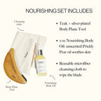 Body Plane Set - Exfoliating Tool + Body Oil Gift Set