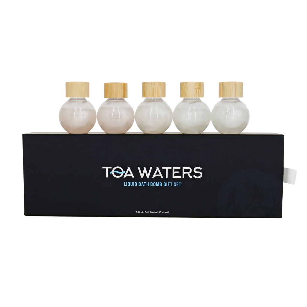 Liquid Bath Bomb Gift Set - 5 Organic Vegan Bath Soaks