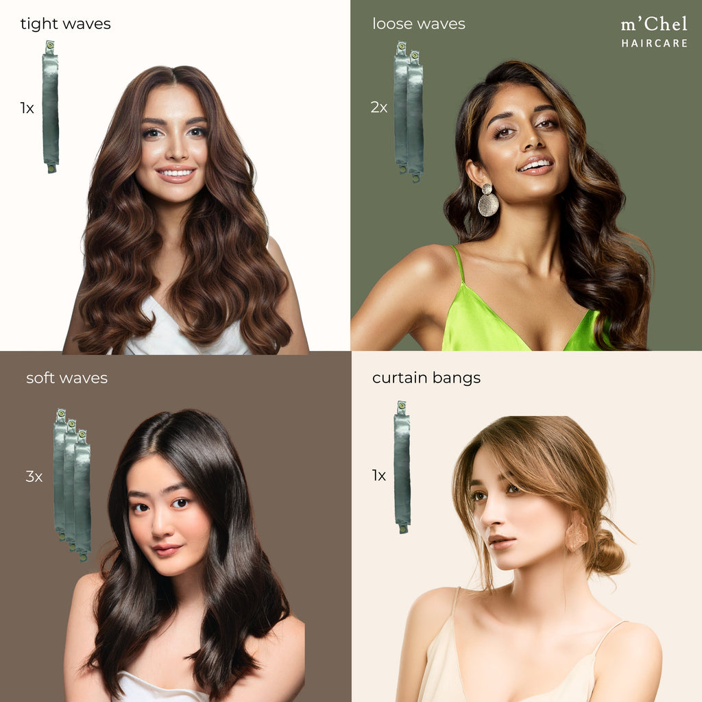 Satin Heatless Curler + Satin Wrap - No-Heat Hair Styling