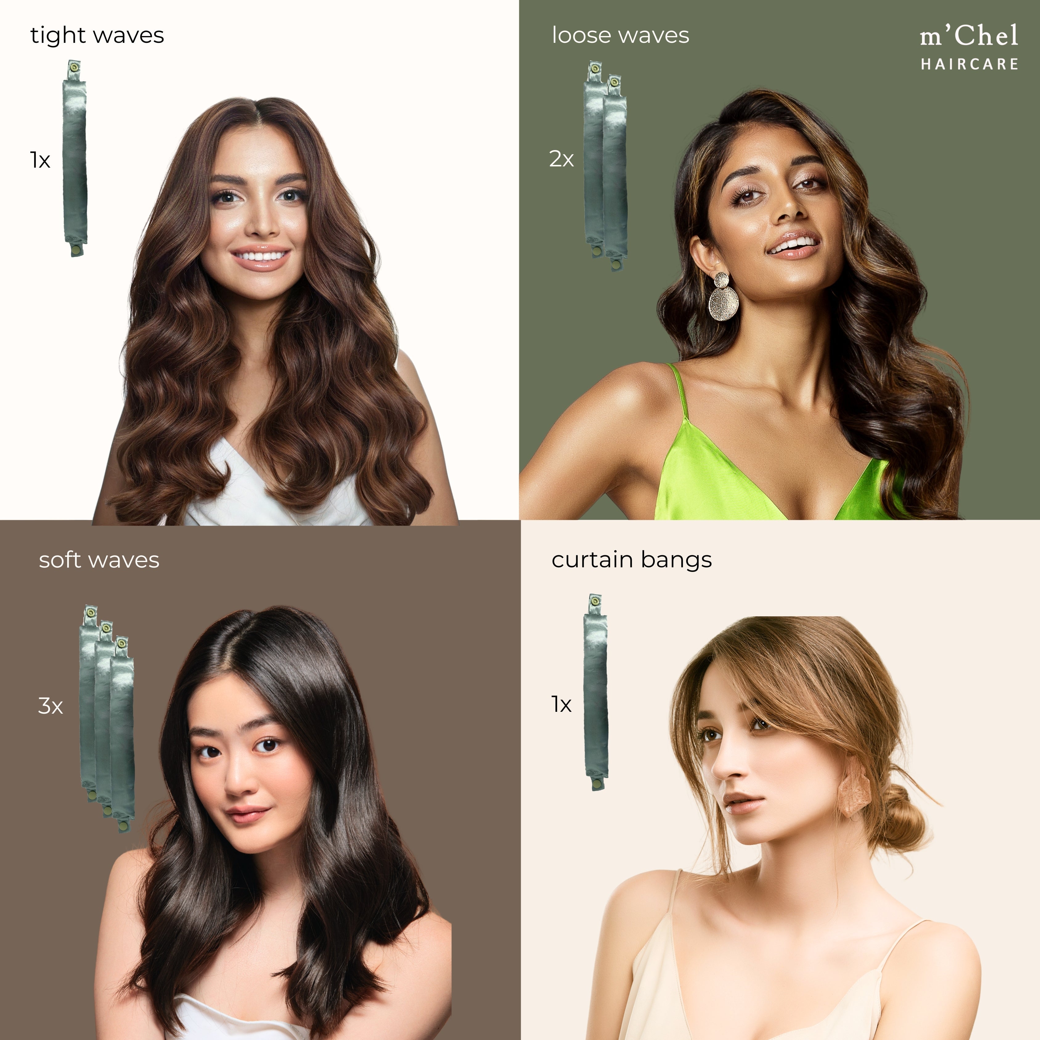 Satin Heatless Curler + Satin Wrap - No-Heat Hair Styling