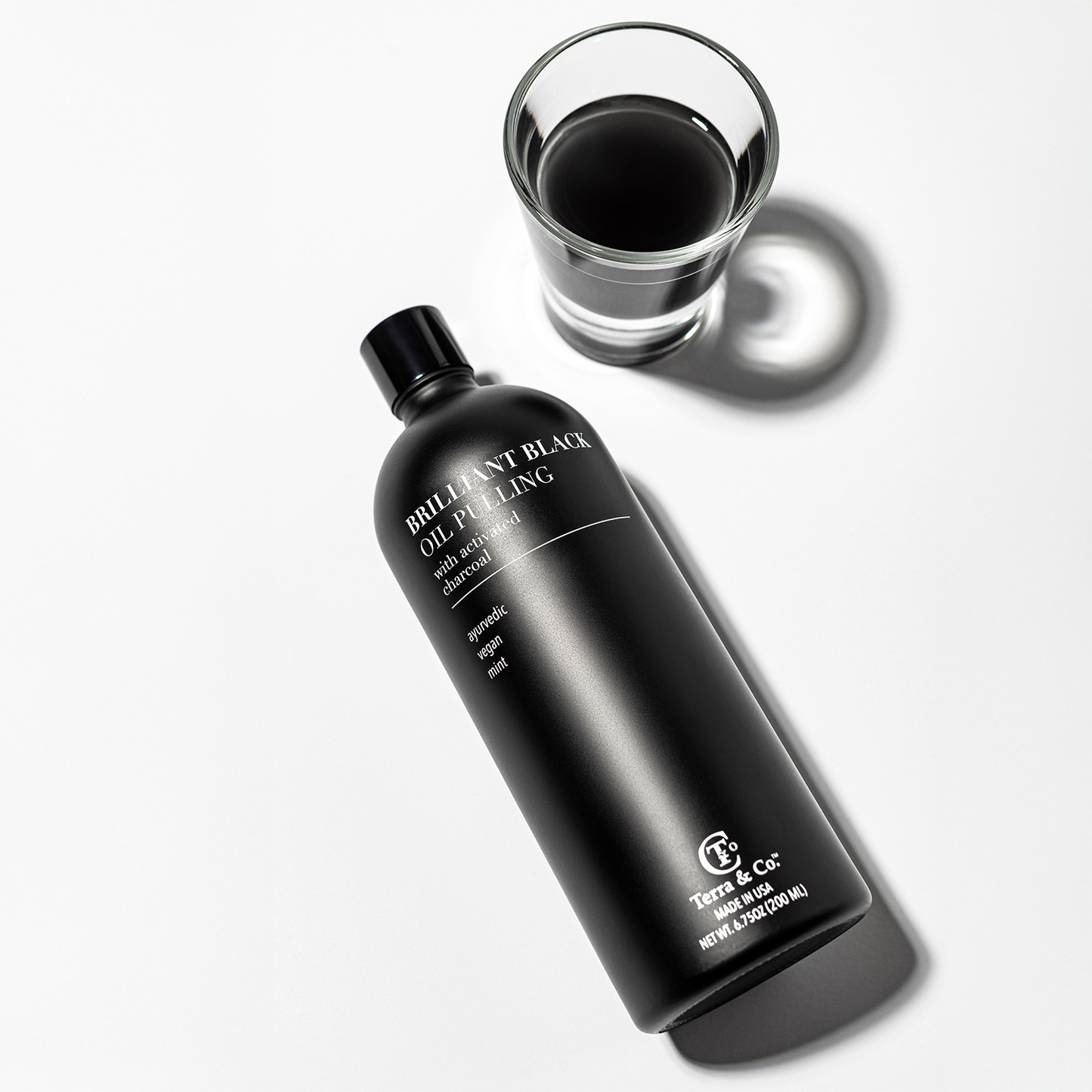 Brilliant Black Oil Pulling Ayurvedic Mouthwash for Teeth Whitening