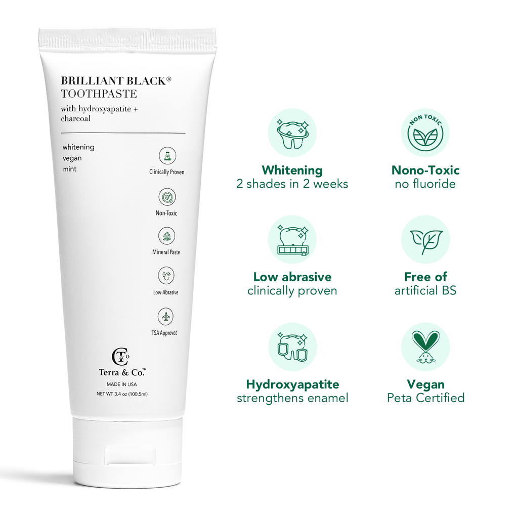 Natural Charcoal Toothpaste and Hydroxyapatite Bundle Fluoride Free