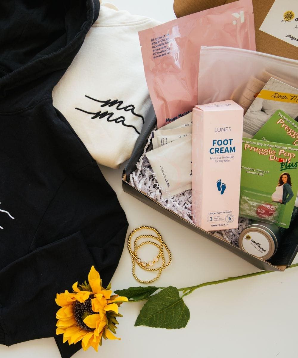 Sunflower Motherhood First Pregnancy Bundle - Gift Set for Expecting Moms