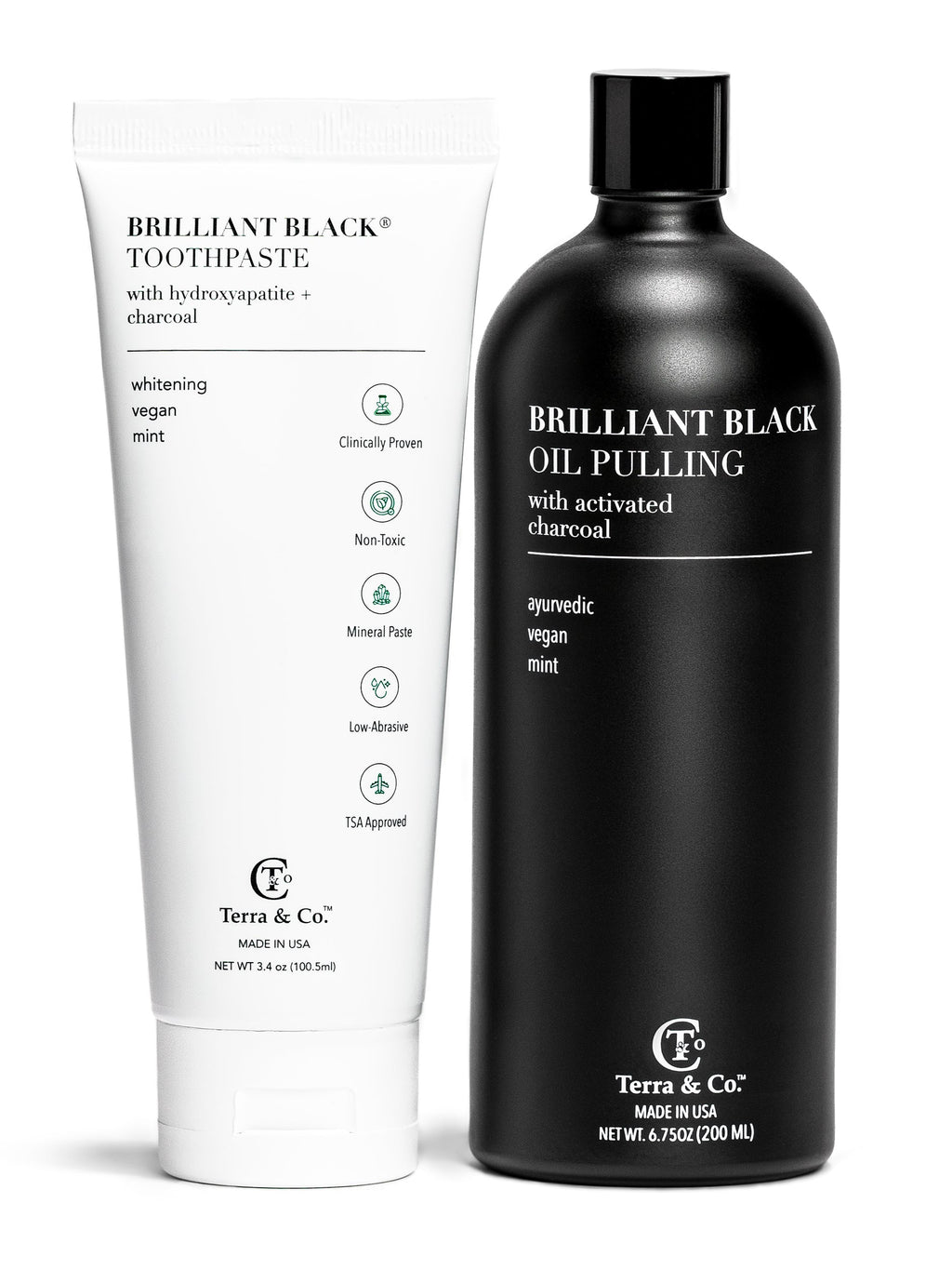 Charcoal Oil Pulling and Hydroxyapatite Toothpaste Bundle Fluoride Free