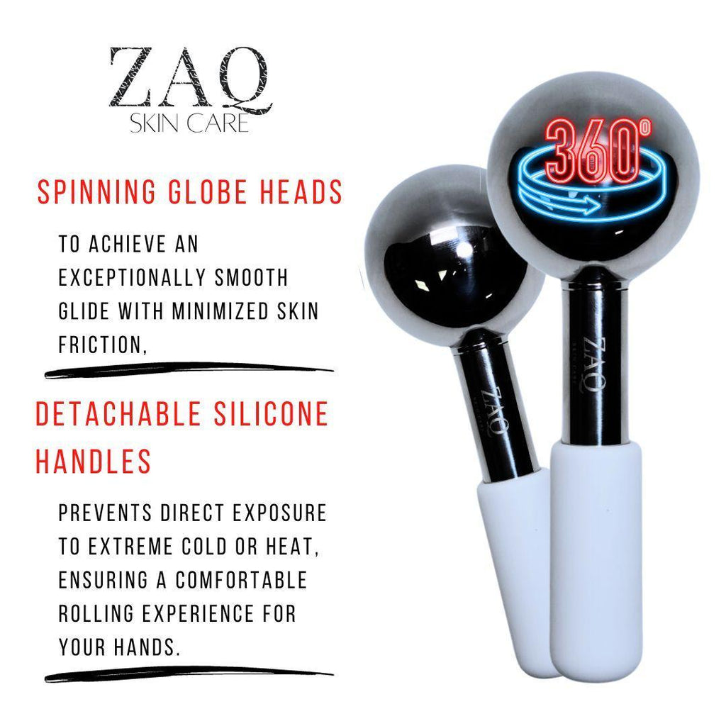 Stainless Steel Ice Globes for Face Massage & Skin Cooling