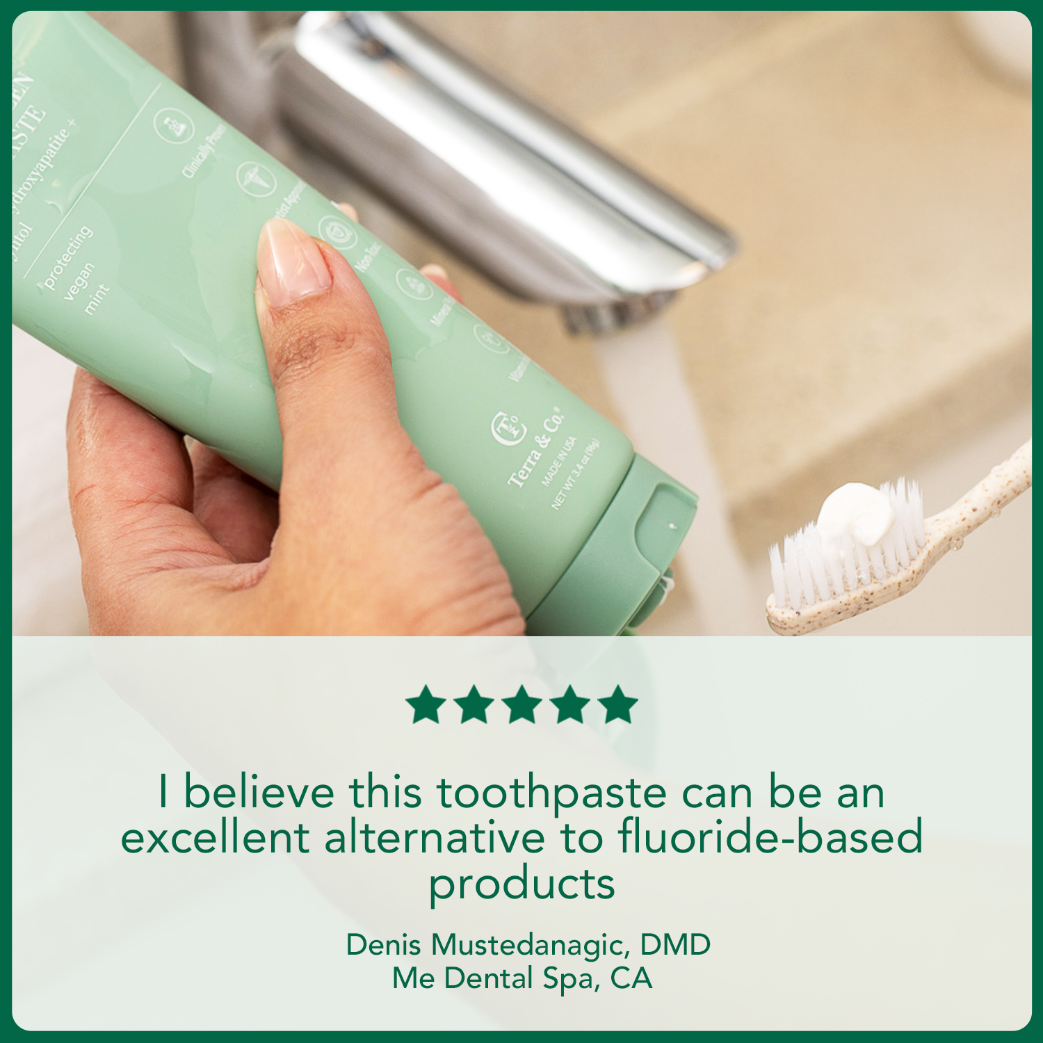 Gentle Green Sensitive Toothpaste with Hydroxyapatite and B12 Fluoride Free