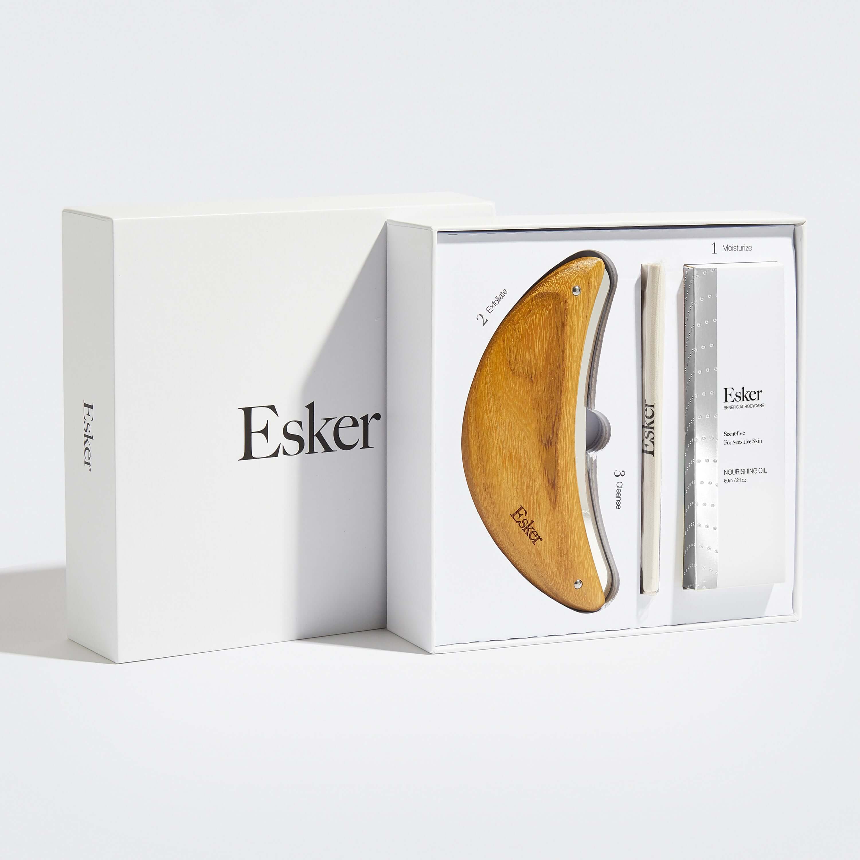 Body Plane Set - Exfoliating Tool + Body Oil Gift Set
