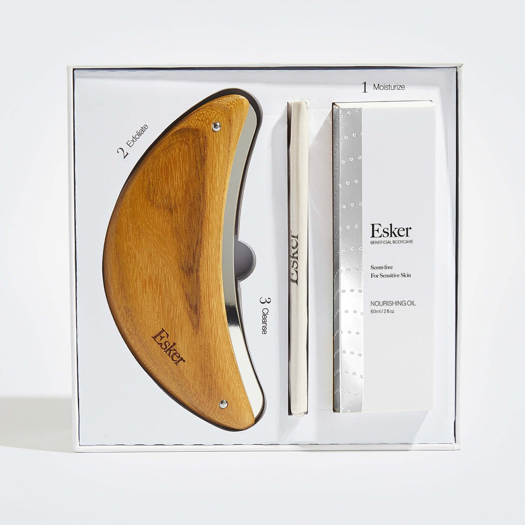 Body Plane Set - Exfoliating Tool + Body Oil Gift Set