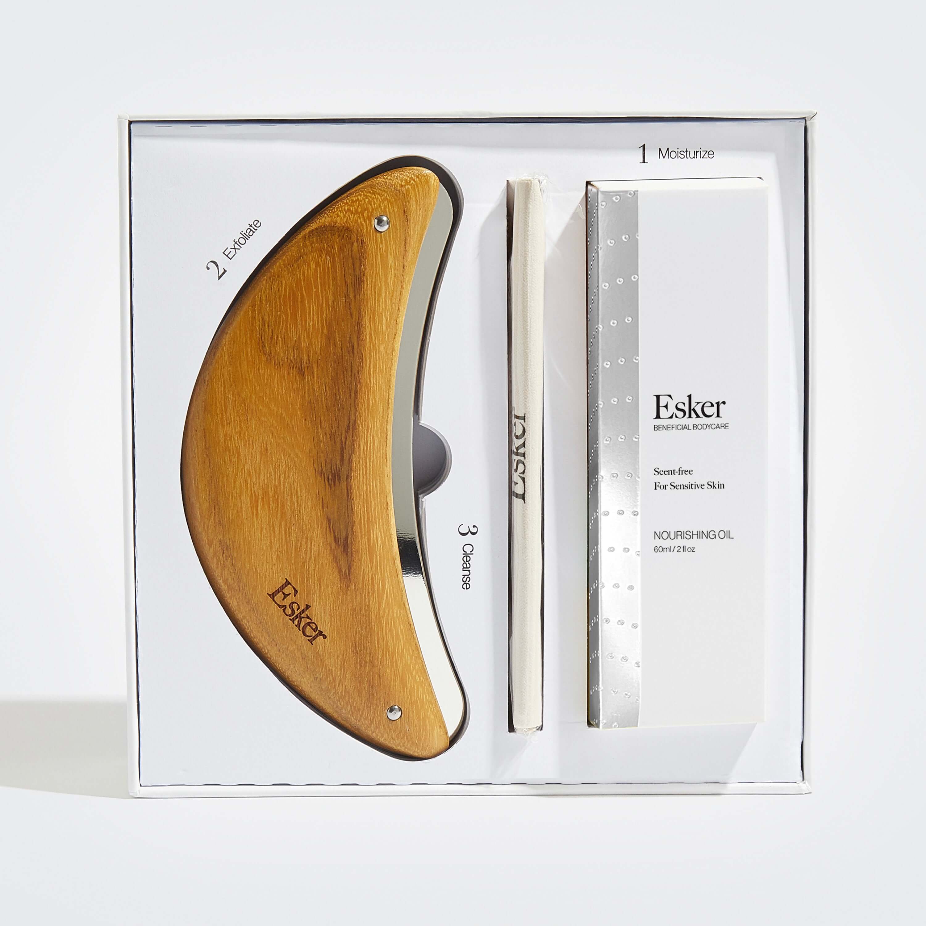 Body Plane Set - Exfoliating Tool + Body Oil Gift Set