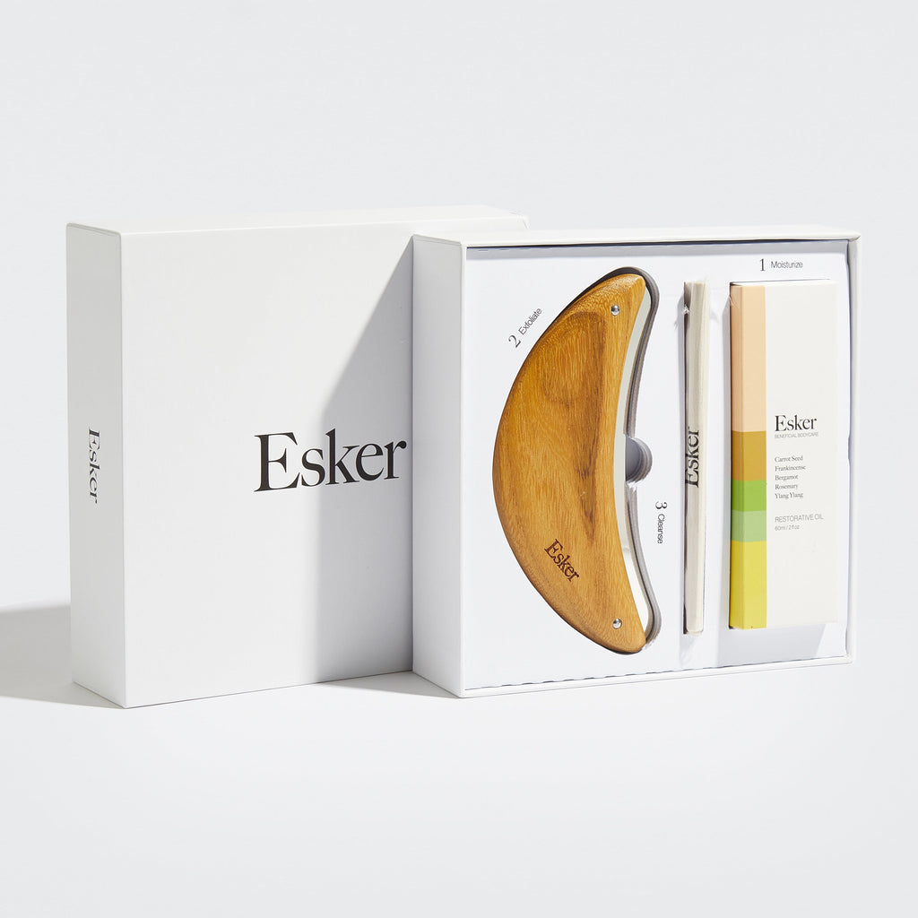 Body Plane Set - Exfoliating Tool + Body Oil Gift Set