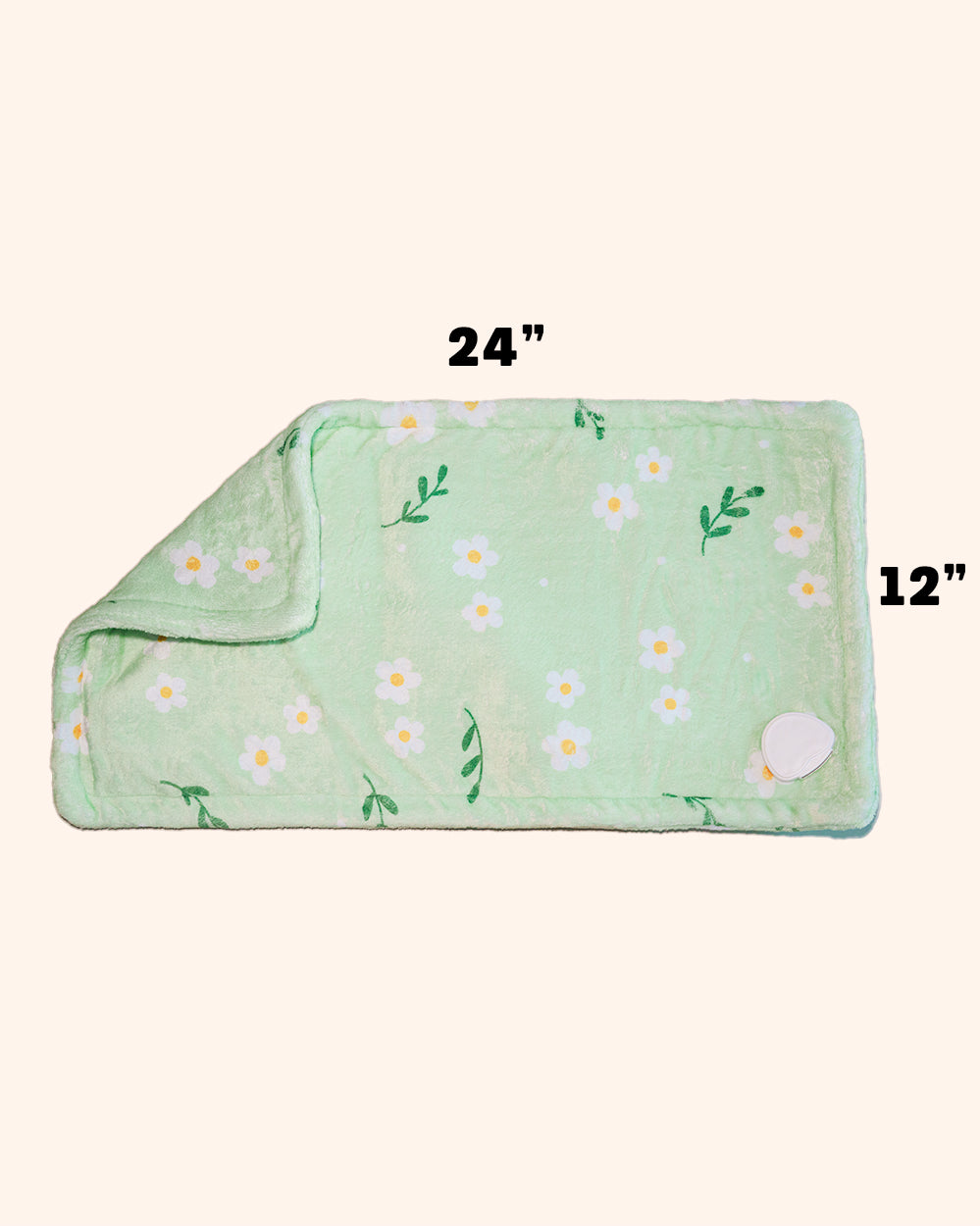 Fern and Daisy Cute Heating Pad - Ultra-Soft Machine Washable