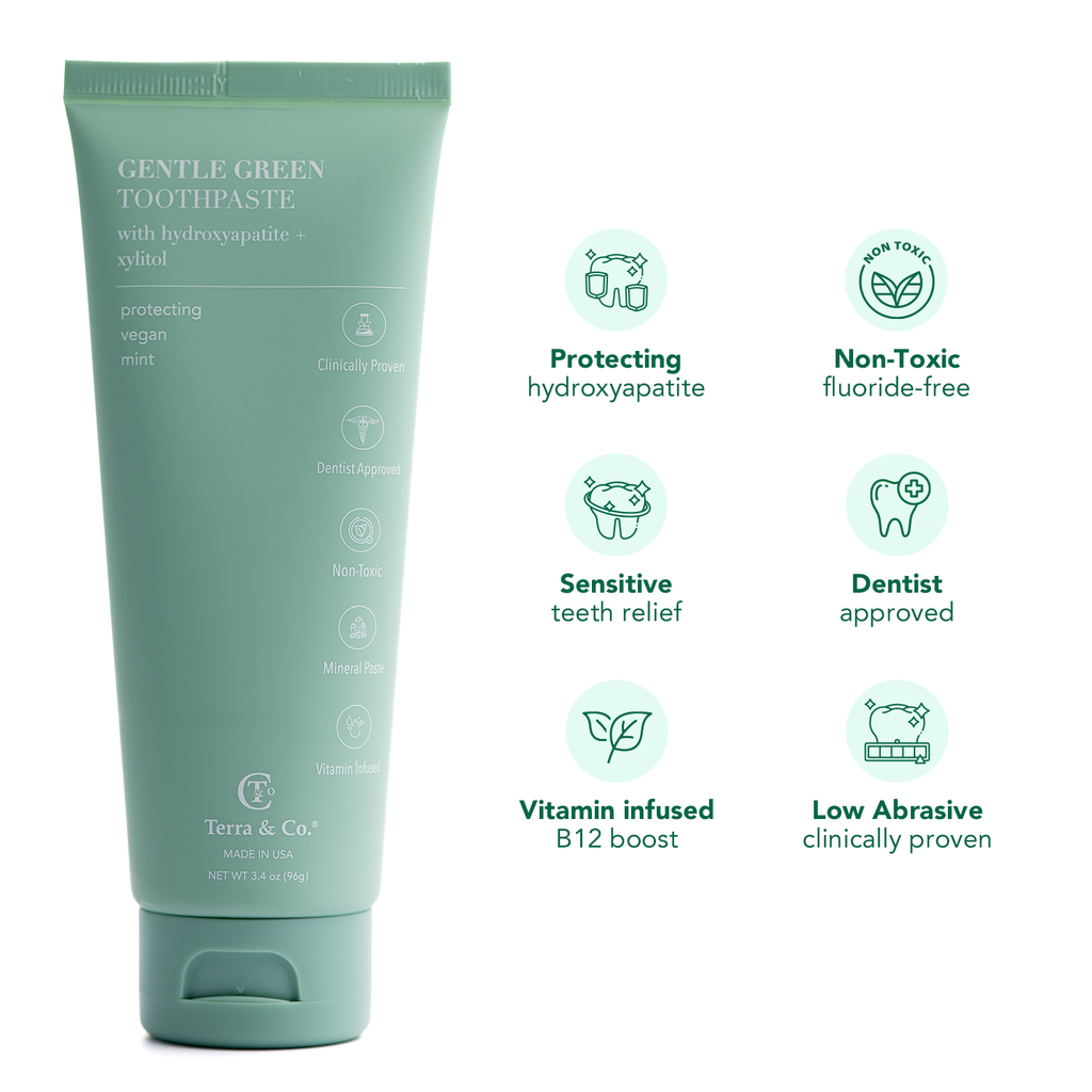 Gentle Green Sensitive Toothpaste with Hydroxyapatite and B12 Fluoride Free