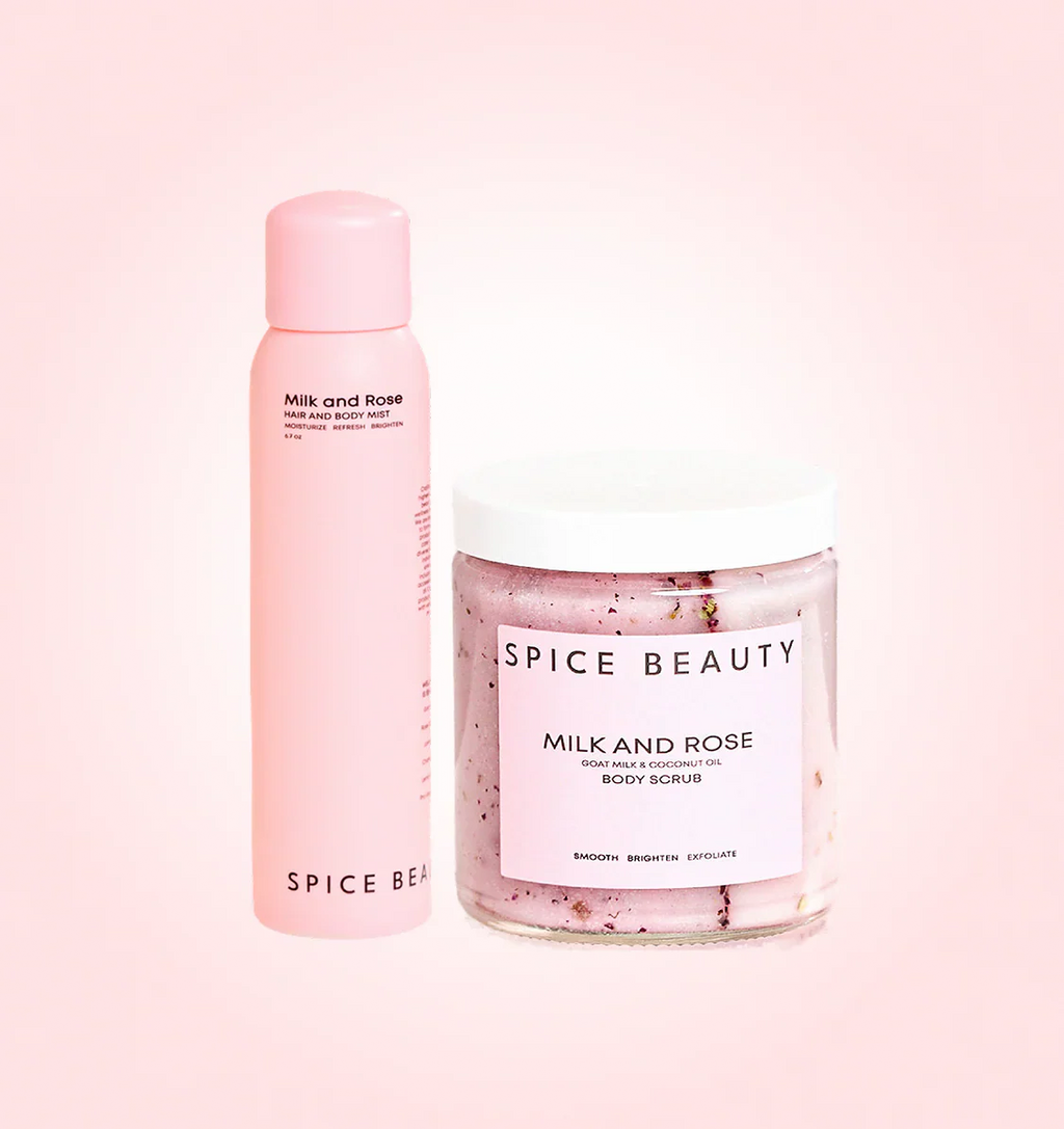 Milk & Rose Exfoliating Body Scrub | Hydrating Goat Milk & Coconut Oil Scrub